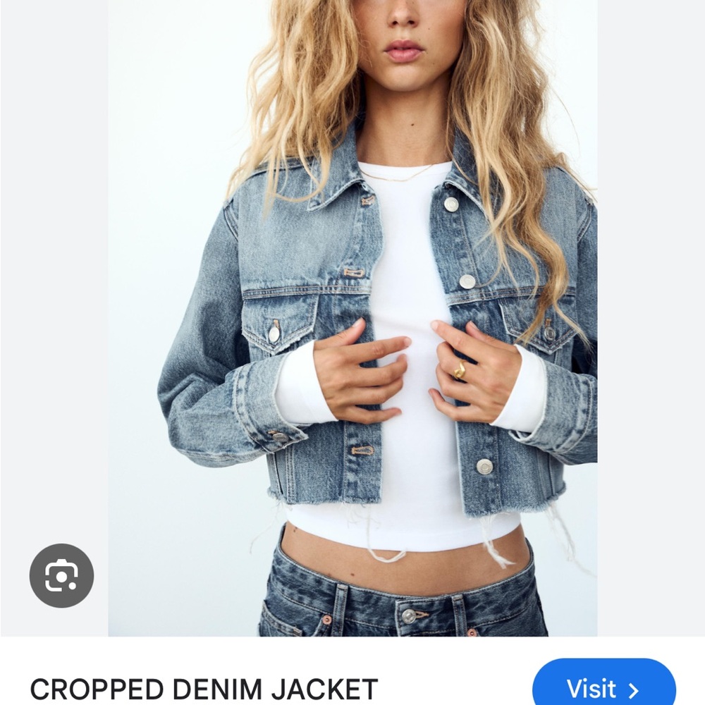 Zara Cropped Denim Jacket